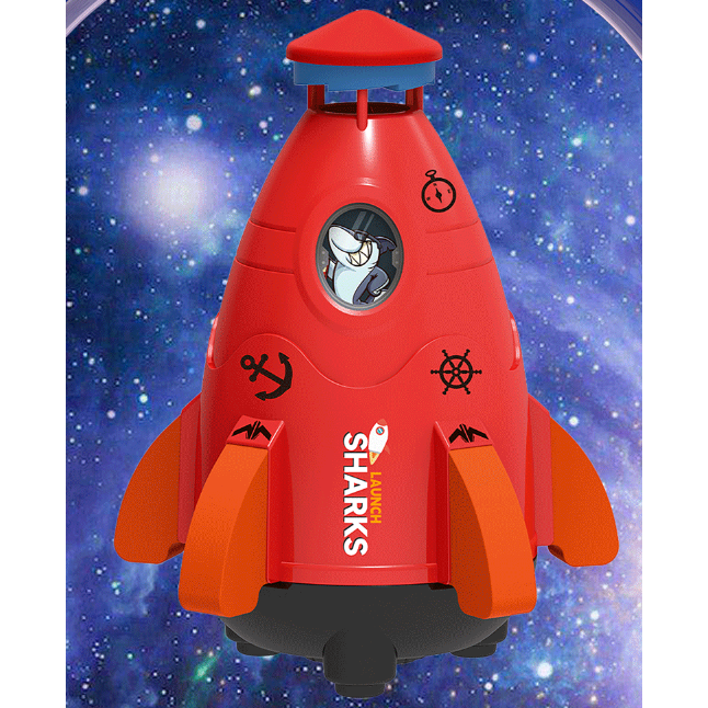 Kids Space Rocket Sprinkler Spinner